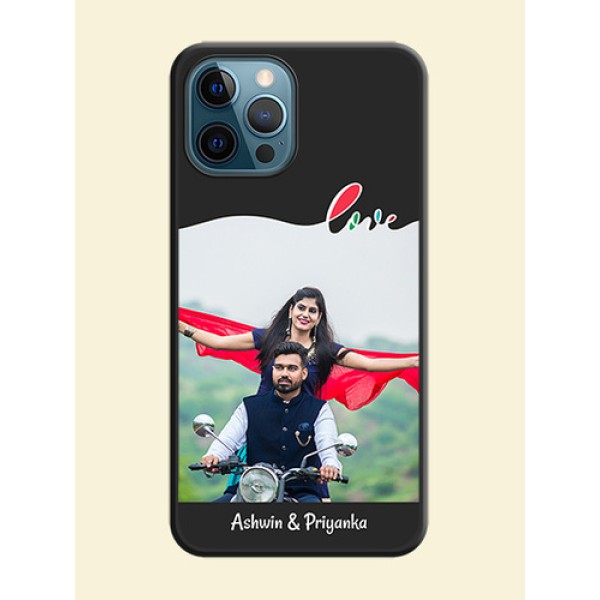 Fall in Love Pattern with Picture on Photo on Space Black Soft Matte Mobile Case - iPhone 12 Pro Fall in Love Pattern with Picture on Photo on Space Black Soft Matte Mobile Case - iPhone 12 Pro