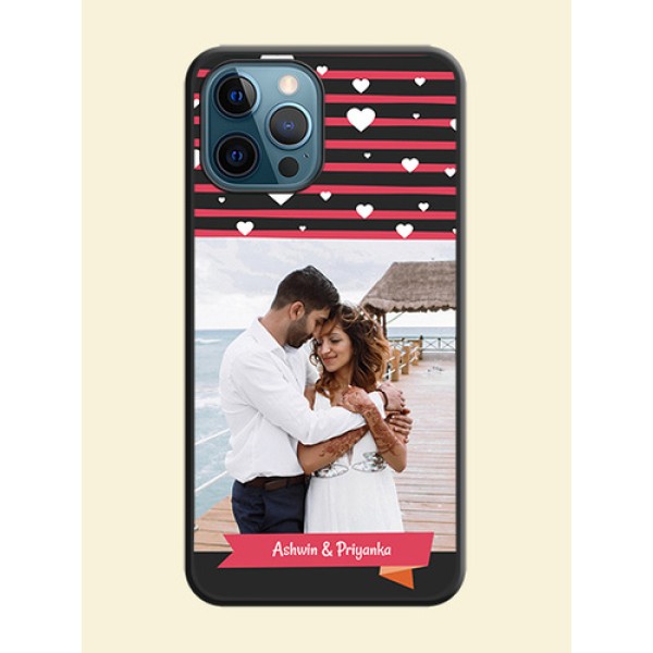 White Color Love Symbols with Pink Lines Pattern on Space Black Custom Soft Matte Phone Cases - iPhone 12 Pro White Color Love Symbols with Pink Lines Pattern on Space Black Custom Soft Matte Phone Cases - iPhone 12 Pro
