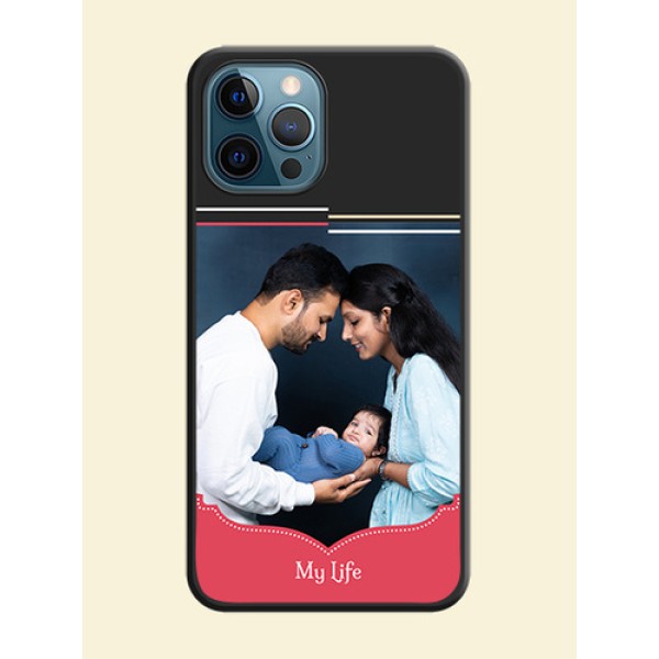 Classic Plain Design with Name on Photo on Space Black Soft Matte Phone Cover - iPhone 12 Pro Classic Plain Design with Name on Photo on Space Black Soft Matte Phone Cover - iPhone 12 Pro