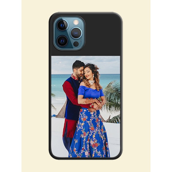 Image Upload With Space Black Color On Custom Soft Matte Mobile Back Cover - iPhone 12 Pro Image Upload With Space Black Color On Custom Soft Matte Mobile Back Cover - iPhone 12 Pro