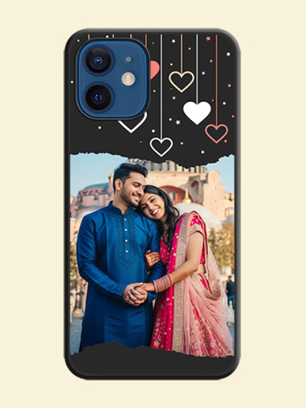 Love Hangings with Splash Wave Picture on Space Black Custom Soft Matte Phone Back Cover - iPhone 12