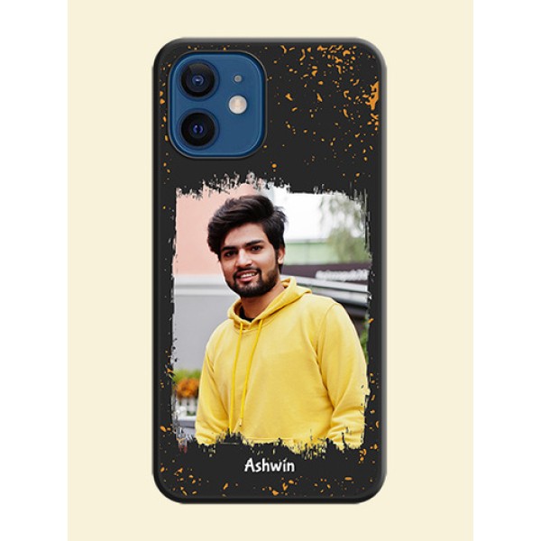 Spray Free Design on Photo on Space Black Soft Matte Phone Cover - iPhone 12 Spray Free Design on Photo on Space Black Soft Matte Phone Cover - iPhone 12