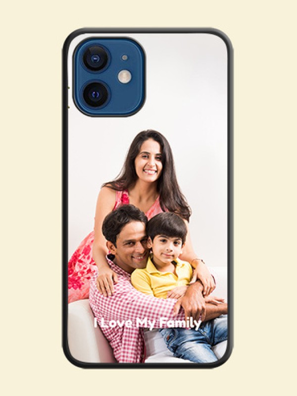 Full Single Pic Upload With Text On Space Black Personalized Soft Matte Phone Covers -Apple Iphone 12