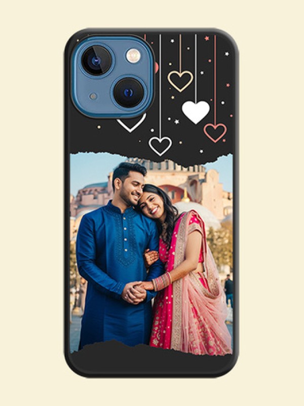 Love Hangings with Splash Wave Picture on Space Black Custom Soft Matte Phone Back Cover - iPhone 13 Mini