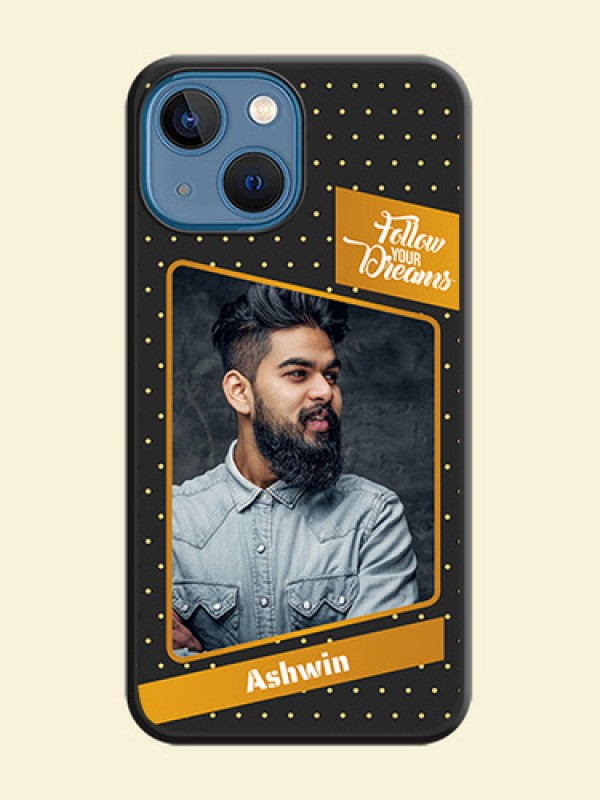 Follow Your Dreams with White Dots on Space Black Custom Soft Matte Phone Cases - iPhone 13 Mini