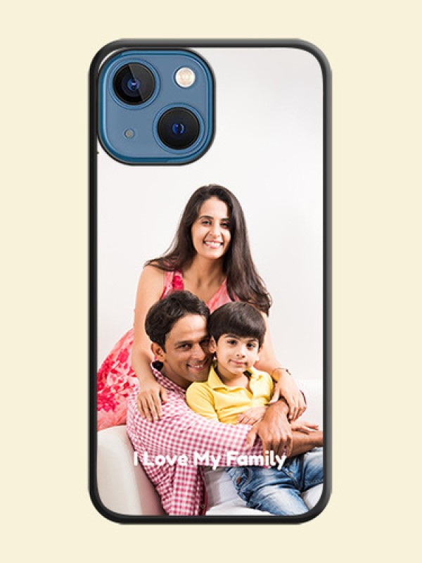 Full Single Pic Upload With Text On Space Black Personalized Soft Matte Phone Covers -Apple Iphone 13 Mini