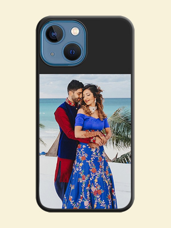 Image Upload With Space Black Color On Custom Soft Matte Mobile Back Cover - iPhone 13 Mini