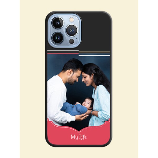 Classic Plain Design with Name on Photo on Space Black Soft Matte Phone Cover - iPhone 13 Pro Max Classic Plain Design with Name on Photo on Space Black Soft Matte Phone Cover - iPhone 13 Pro Max