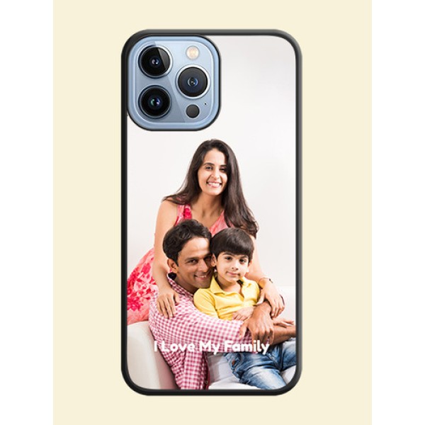 Full Single Pic Upload With Text On Space Black Personalized Soft Matte Phone Covers -Apple Iphone 13 Pro Max Full Single Pic Upload With Text On Space Black Personalized Soft Matte Phone Covers -Apple Iphone 13 Pro Max