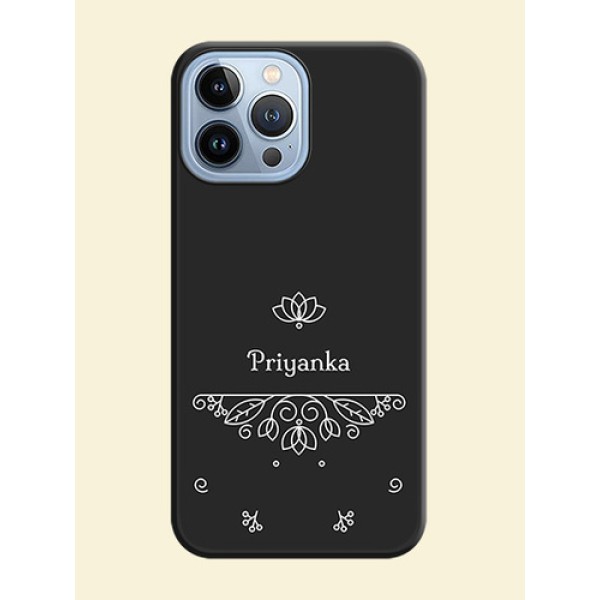 Lotus Garden Custom Text On Space Black Personalized Soft Matte Phone Covers -Apple Iphone 13 Pro Max Lotus Garden Custom Text On Space Black Personalized Soft Matte Phone Covers -Apple Iphone 13 Pro Max