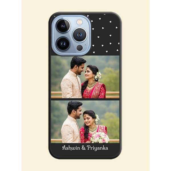 Miniature Love Symbols with Name on Space Black Custom Soft Matte Back Cover - iPhone 13 Pro Miniature Love Symbols with Name on Space Black Custom Soft Matte Back Cover - iPhone 13 Pro