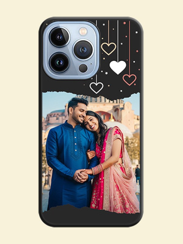 Love Hangings with Splash Wave Picture on Space Black Custom Soft Matte Phone Back Cover - iPhone 13 Pro