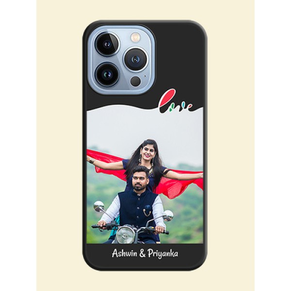 Fall in Love Pattern with Picture on Photo on Space Black Soft Matte Mobile Case - iPhone 13 Pro Fall in Love Pattern with Picture on Photo on Space Black Soft Matte Mobile Case - iPhone 13 Pro