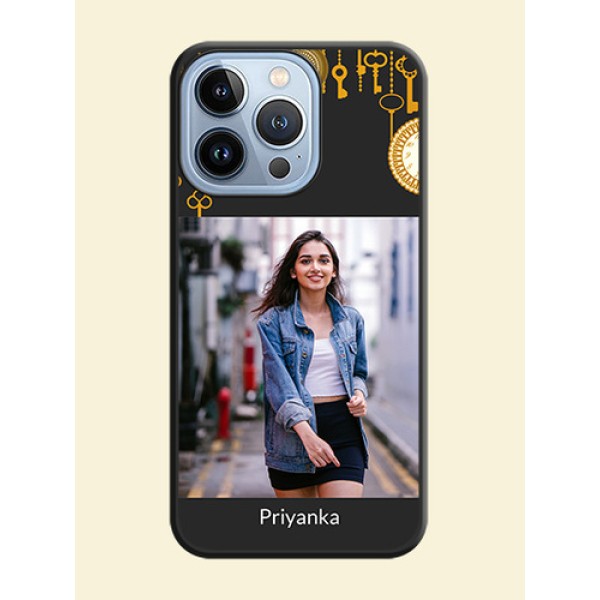 Decorative Design with Text on Space Black Custom Soft Matte Back Cover - iPhone 13 Pro Decorative Design with Text on Space Black Custom Soft Matte Back Cover - iPhone 13 Pro