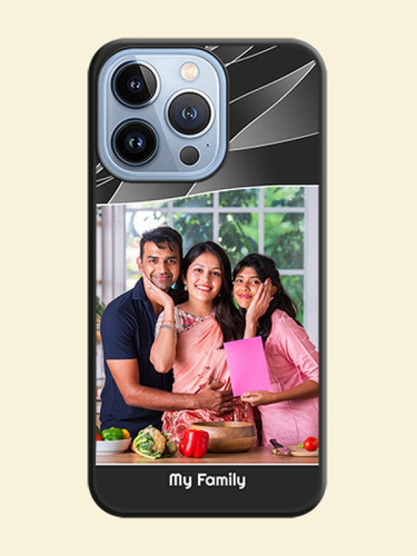 Mixed Wave Lines on Photo on Space Black Soft Matte Mobile Cover - iPhone 13 Pro