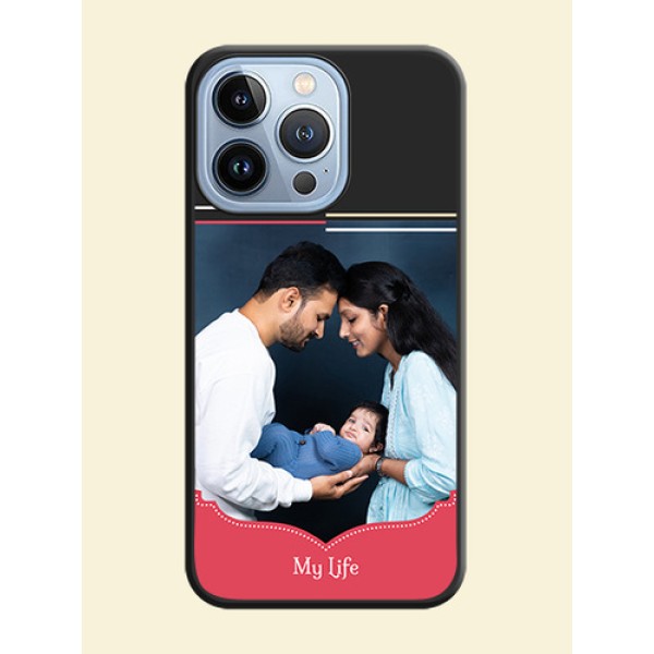 Classic Plain Design with Name on Photo on Space Black Soft Matte Phone Cover - iPhone 13 Pro Classic Plain Design with Name on Photo on Space Black Soft Matte Phone Cover - iPhone 13 Pro