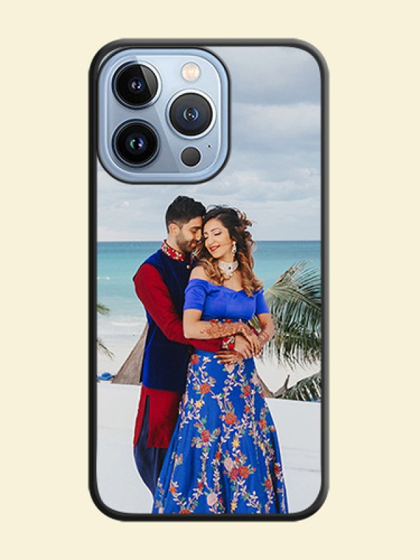 Full Single Pic Upload On Space Black Personalized Soft Matte Phone Covers -Apple Iphone 13 Pro