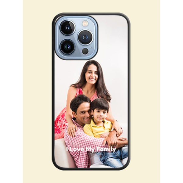 Full Single Pic Upload With Text On Space Black Personalized Soft Matte Phone Covers -Apple Iphone 13 Pro Full Single Pic Upload With Text On Space Black Personalized Soft Matte Phone Covers -Apple Iphone 13 Pro