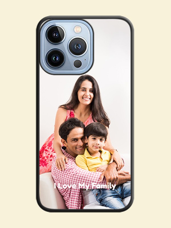 Full Single Pic Upload With Text On Space Black Personalized Soft Matte Phone Covers -Apple Iphone 13 Pro