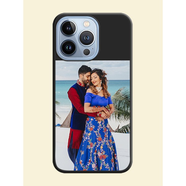 Image Upload With Space Black Color On Custom Soft Matte Mobile Back Cover - iPhone 13 Pro Image Upload With Space Black Color On Custom Soft Matte Mobile Back Cover - iPhone 13 Pro