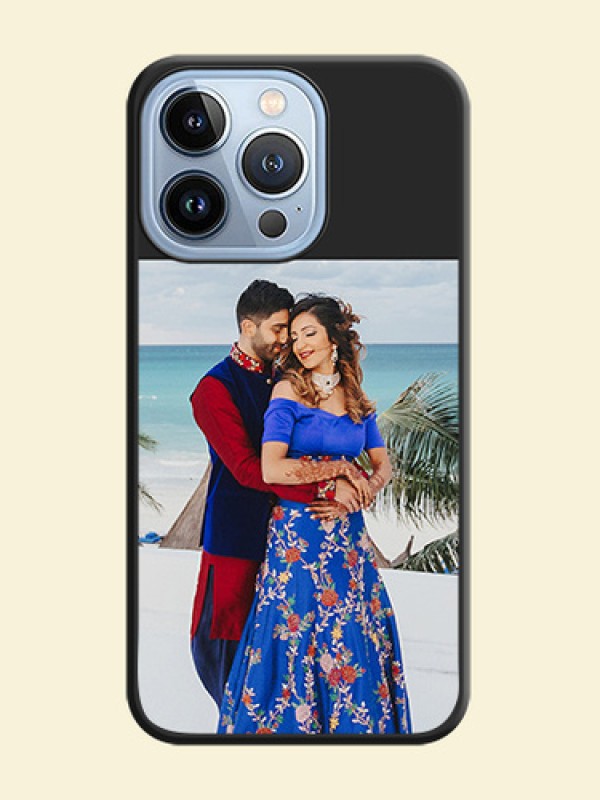 Image Upload With Space Black Color On Custom Soft Matte Mobile Back Cover - iPhone 13 Pro