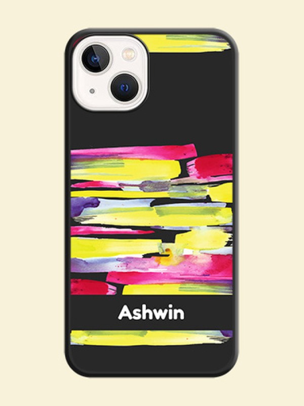 Brush Coloured on Space Black Personalized Soft Matte Phone Covers - iPhone 13
