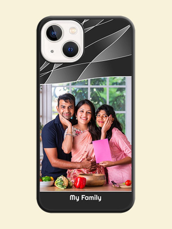 Mixed Wave Lines on Photo on Space Black Soft Matte Mobile Cover - iPhone 13