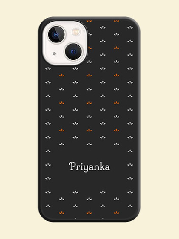 Simple Pattern With Custom Text On Space Black Personalized Soft Matte Phone Covers -Apple Iphone 13