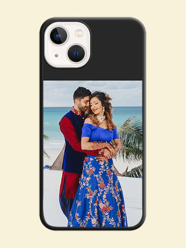 Image Upload With Space Black Color On Custom Soft Matte Mobile Back Cover - iPhone 13