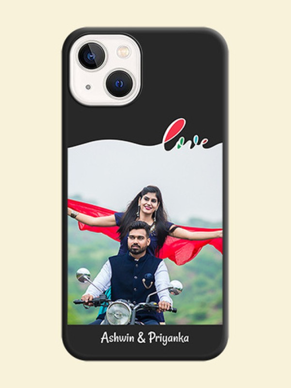 Fall in Love Pattern with Picture on Photo on Space Black Soft Matte Mobile Case - iPhone 14 Plus