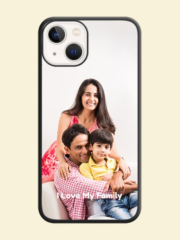 Full Single Pic Upload With Text On Space Black Personalized Soft Matte Phone Covers -Apple Iphone 14 Plus