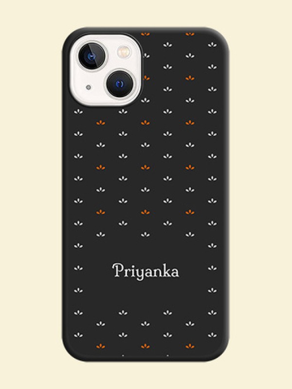 Simple Pattern With Custom Text On Space Black Personalized Soft Matte Phone Covers -Apple Iphone 14 Plus