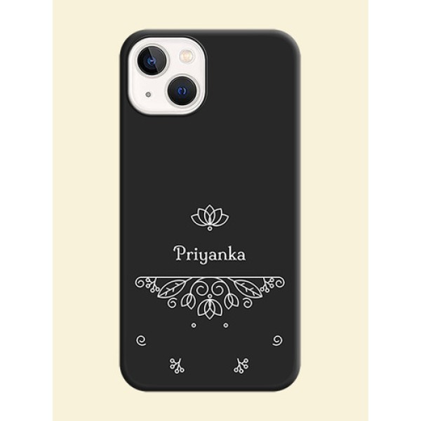 Lotus Garden Custom Text On Space Black Personalized Soft Matte Phone Covers -Apple Iphone 14 Plus Lotus Garden Custom Text On Space Black Personalized Soft Matte Phone Covers -Apple Iphone 14 Plus