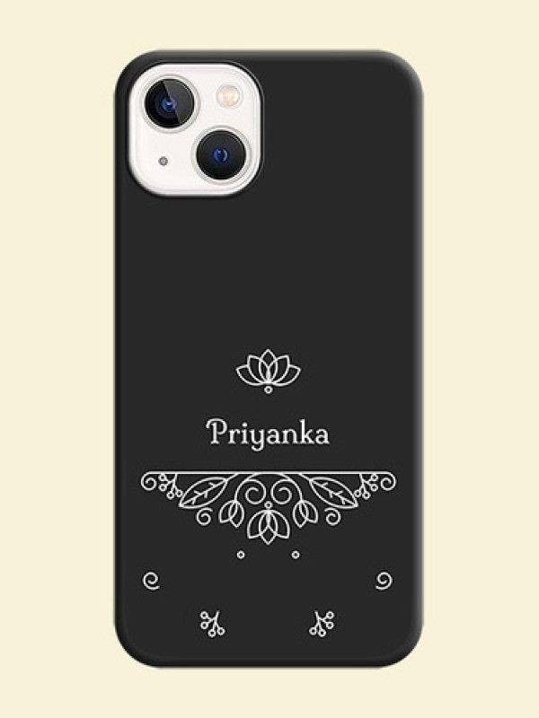 Lotus Garden Custom Text On Space Black Personalized Soft Matte Phone Covers -Apple Iphone 14 Plus