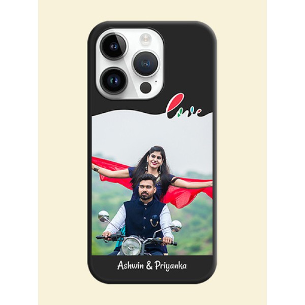 Fall in Love Pattern with Picture on Photo on Space Black Soft Matte Mobile Case - iPhone 14 Pro Max Fall in Love Pattern with Picture on Photo on Space Black Soft Matte Mobile Case - iPhone 14 Pro Max
