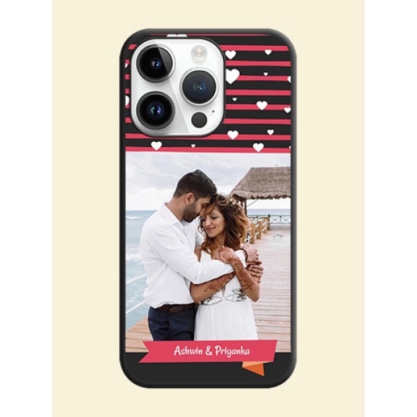 White Color Love Symbols with Pink Lines Pattern on Space Black Custom Soft Matte Phone Cases - iPhone 14 Pro Max White Color Love Symbols with Pink Lines Pattern on Space Black Custom Soft Matte Phone Cases - iPhone 14 Pro Max