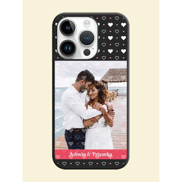 White Color Love Symbols with Text Design on Photo on Space Black Soft Matte Phone Cover - iPhone 14 Pro Max White Color Love Symbols with Text Design on Photo on Space Black Soft Matte Phone Cover - iPhone 14 Pro Max