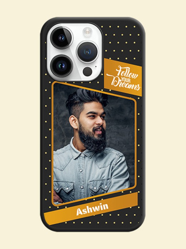 Follow Your Dreams with White Dots on Space Black Custom Soft Matte Phone Cases - iPhone 14 Pro Max