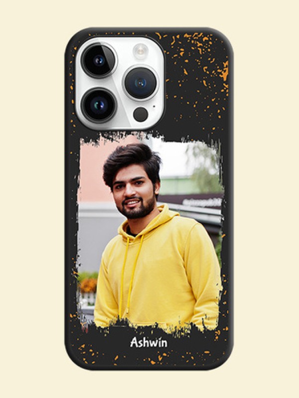Spray Free Design on Photo on Space Black Soft Matte Phone Cover - iPhone 14 Pro Max