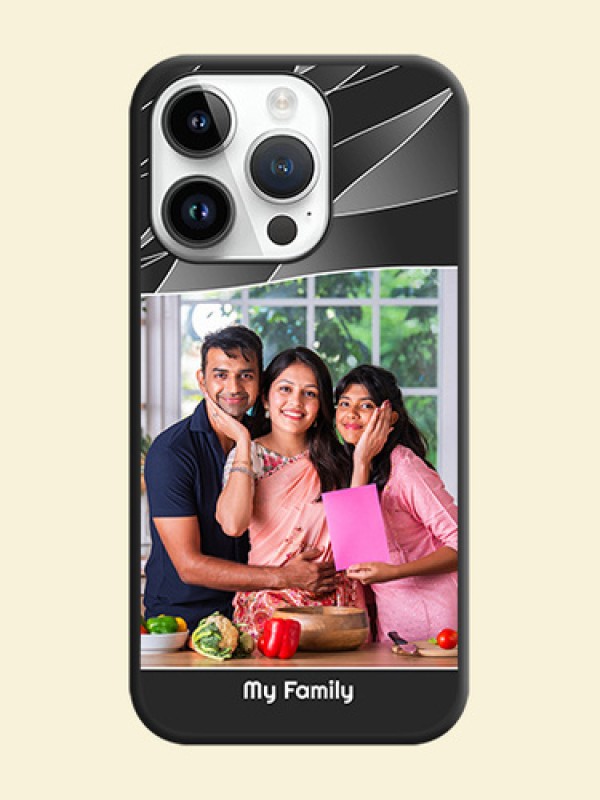 Mixed Wave Lines on Photo on Space Black Soft Matte Mobile Cover - iPhone 14 Pro Max