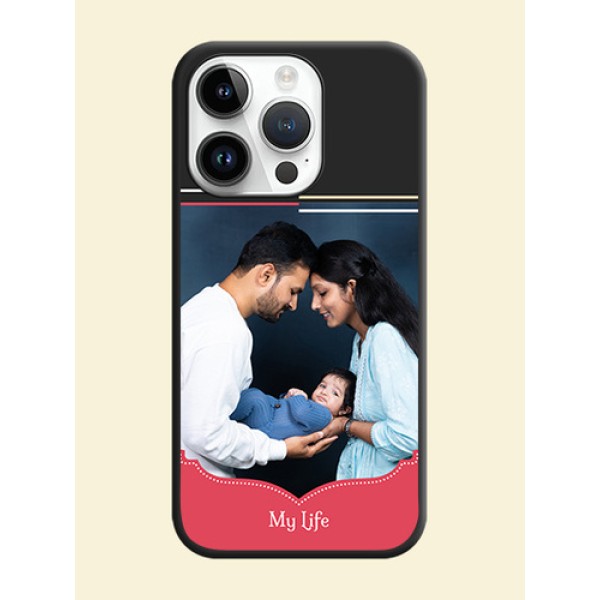 Classic Plain Design with Name on Photo on Space Black Soft Matte Phone Cover - iPhone 14 Pro Max Classic Plain Design with Name on Photo on Space Black Soft Matte Phone Cover - iPhone 14 Pro Max