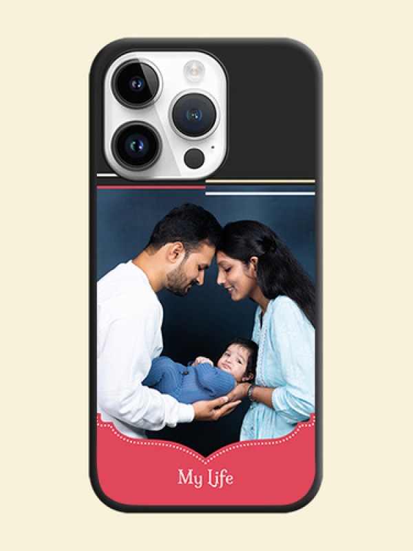 Classic Plain Design with Name on Photo on Space Black Soft Matte Phone Cover - iPhone 14 Pro Max