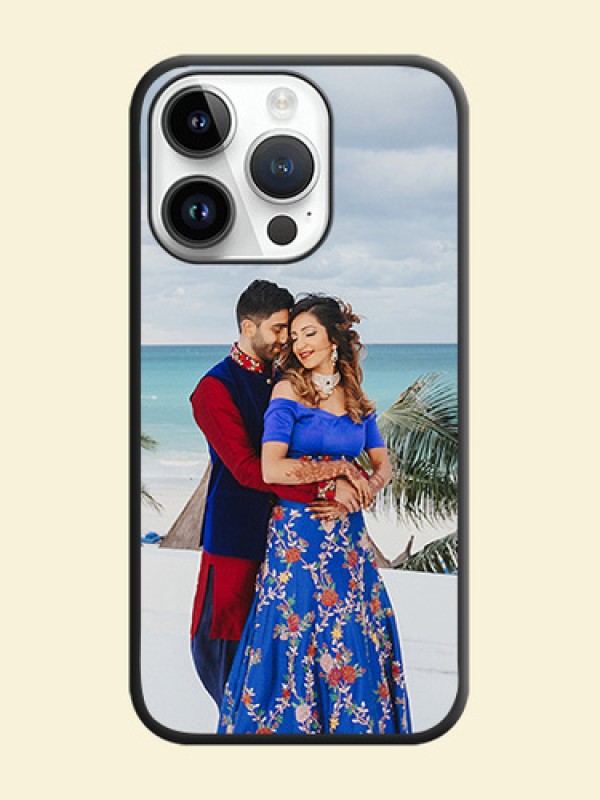 Full Single Pic Upload On Space Black Personalized Soft Matte Phone Covers -Apple Iphone 14 Pro Max