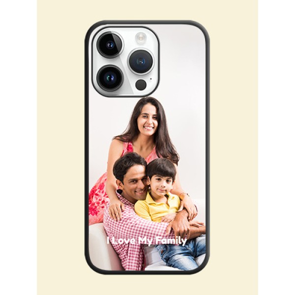 Full Single Pic Upload With Text On Space Black Personalized Soft Matte Phone Covers -Apple Iphone 14 Pro Max Full Single Pic Upload With Text On Space Black Personalized Soft Matte Phone Covers -Apple Iphone 14 Pro Max