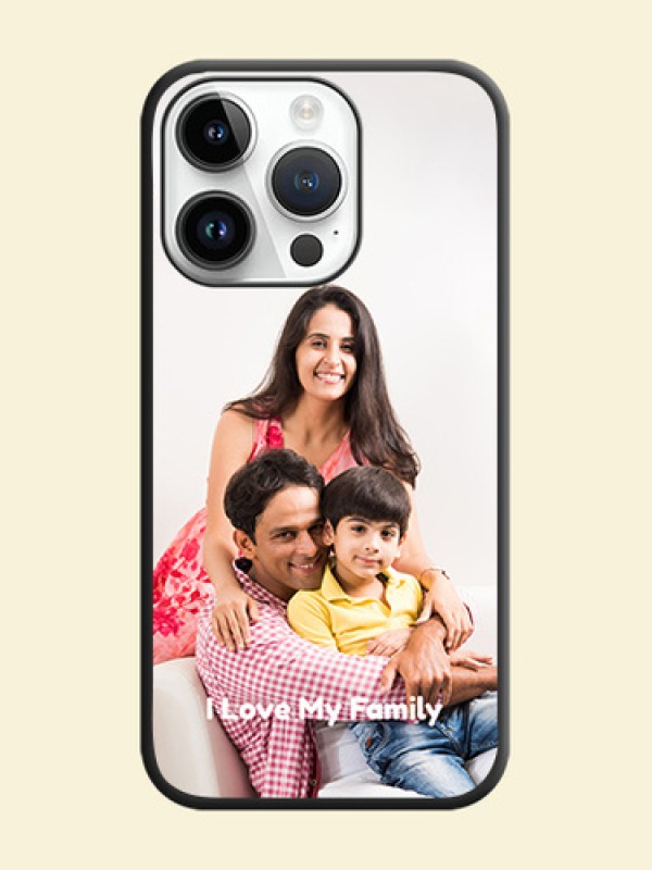 Full Single Pic Upload With Text On Space Black Personalized Soft Matte Phone Covers -Apple Iphone 14 Pro Max