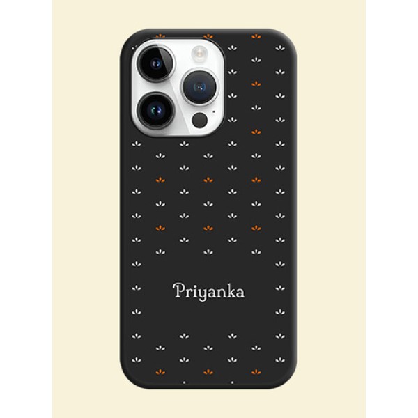 Simple Pattern With Custom Text On Space Black Personalized Soft Matte Phone Covers -Apple Iphone 14 Pro Max Simple Pattern With Custom Text On Space Black Personalized Soft Matte Phone Covers -Apple Iphone 14 Pro Max