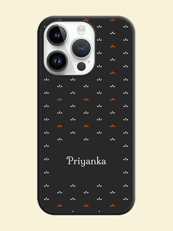 Simple Pattern With Custom Text On Space Black Personalized Soft Matte Phone Covers -Apple Iphone 14 Pro Max