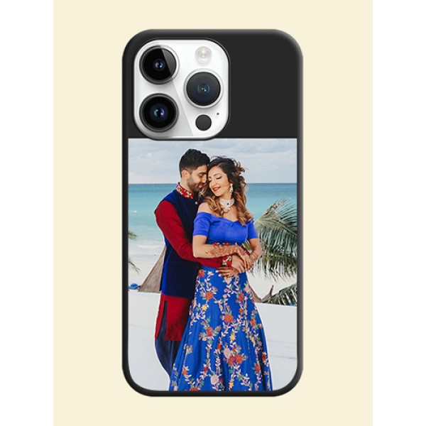 Image Upload With Space Black Color On Custom Soft Matte Mobile Back Cover - iPhone 14 Pro Max Image Upload With Space Black Color On Custom Soft Matte Mobile Back Cover - iPhone 14 Pro Max