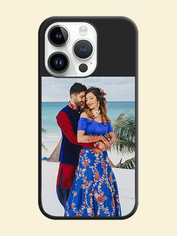 Image Upload With Space Black Color On Custom Soft Matte Mobile Back Cover - iPhone 14 Pro Max