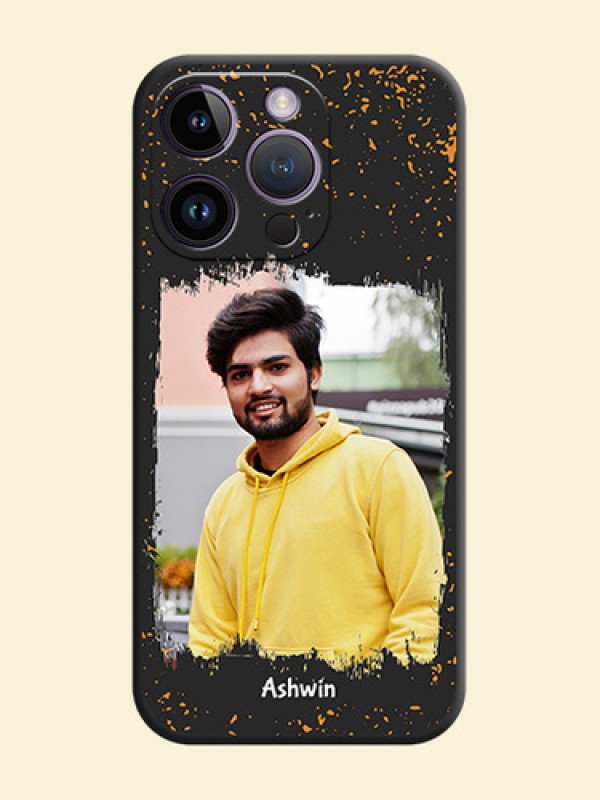 Spray Free Design on Photo on Space Black Soft Matte Phone Cover - iPhone 14 Pro
